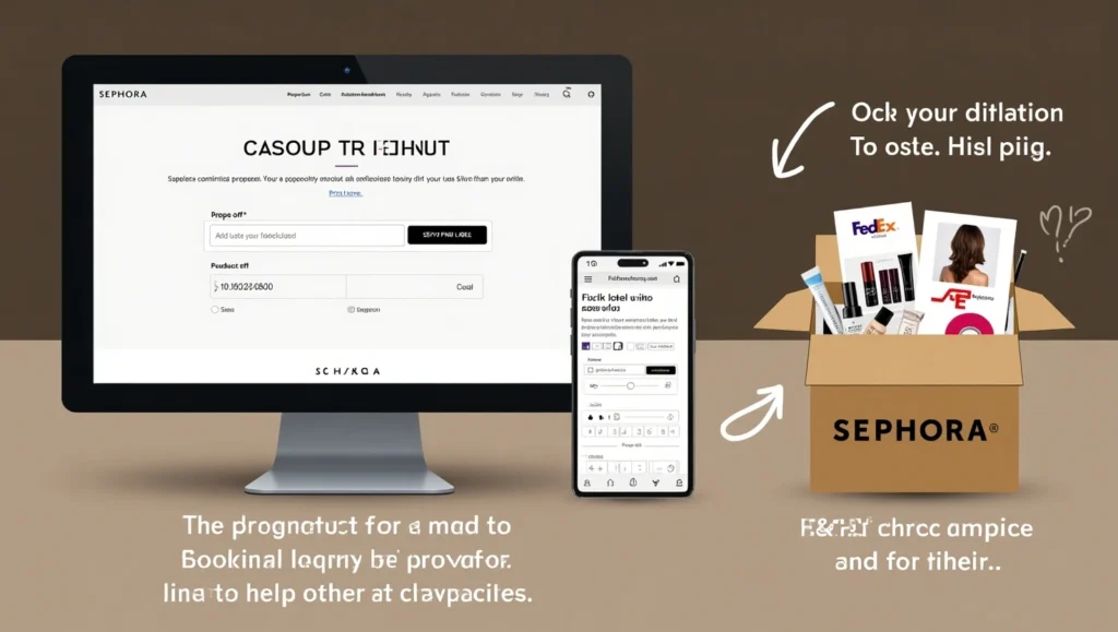Flux Dev A desktop and mobile screen showing the Sephora retur 2
