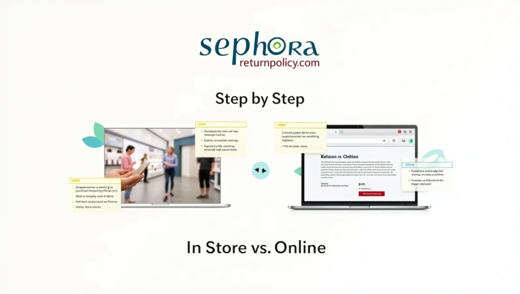 Step by Step Return Process: In Store vs. Online