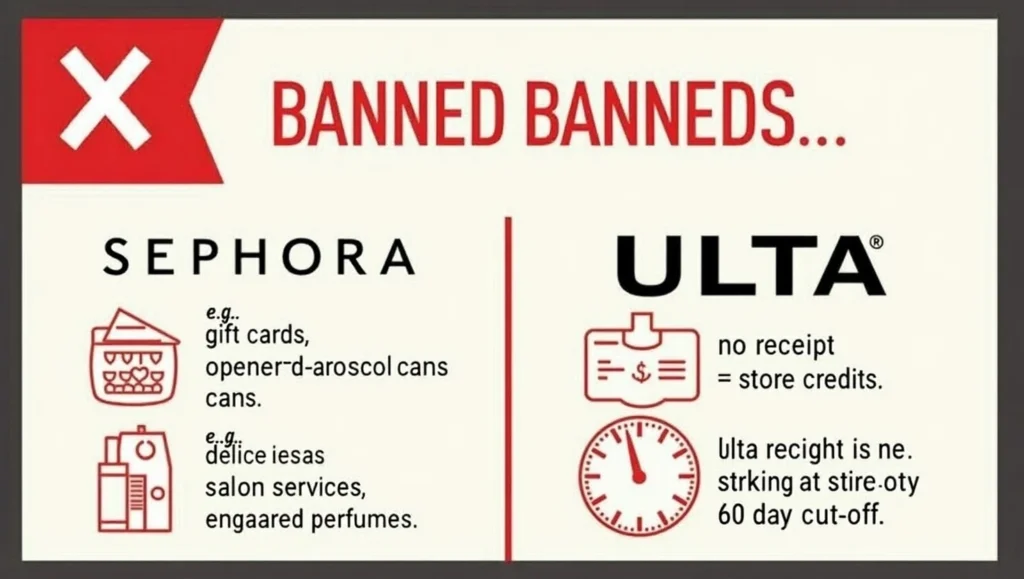 Sephora's return policy for used items