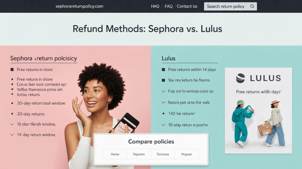 Sephora Return Policy vs Lulus Return Policy 4 Refund Methods